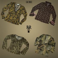Y2K Earthy Tone Full Sleeve Mesh Mix Tops (AA-1053..