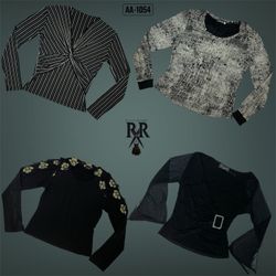 Y2K Midnight Elegance Full Sleeve Tops (AA-1054