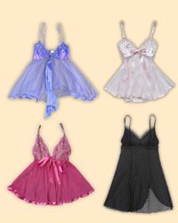 Y2K Mesh Babydoll Tops #012 - (22/06)