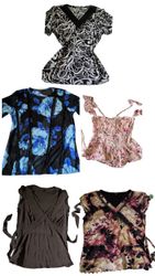 Y2K Vintage Blue Floral Sheer Mesh Top with Ruffle..