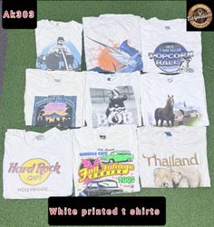 White printed t shirts ak303