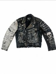 Vintage Leather Biker Jacket