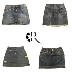 Y2K Era Cyber Girl Denim Mini Skirts RW-2161