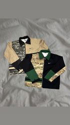 Upcycled Camo Contrast Nike Jacket