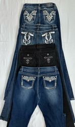 Y2K Embellished Bootcut Jeans B# 208