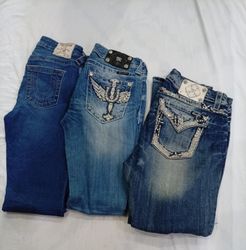 CR9474 Vintage Mix Branded Flare & Straight Jeans