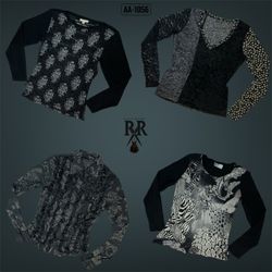 Y2K All Black Rave Full Sleeve Tops (AA-1056)
