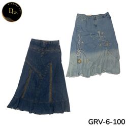 Women’s Denim Long Skirt – Premium Y2K Vintage Sty..