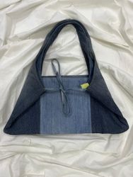 UPCYCLED DENIM TRIANGLE BAG
