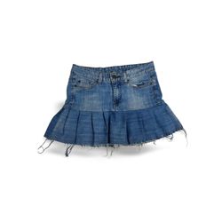 UPCYCLED PLEATED MINI SKIRT