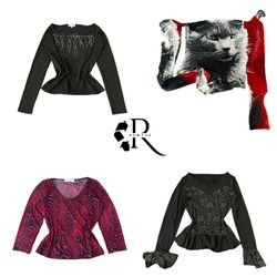 Y2K Unique Girl Printed Full Sleeve Tops RW-2170