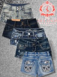 Y2K denim shorts