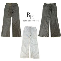 Y2K Era Cyber Girl Leather pants RE-3435