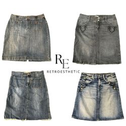 Y2K Unique Girl Denim Midi Skirt RW-3436