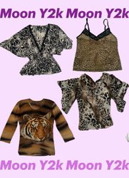 Y2k Animal Printed Ruffle tops Mix (M-14)
