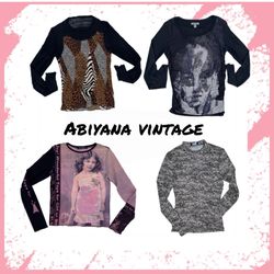 Full Slevees Fun Printed Tops