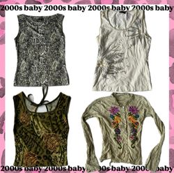 Boho printed y2k mix tops-167