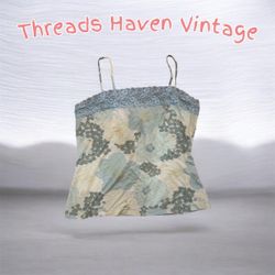 TH# 82 Y2K Fairycore Mesh Top – Dreamy Vintage Cot..