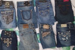 miss ne, true religion and Rock revivals shorts