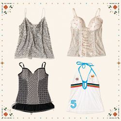 Y2K Babydoll, Corset & Vintage Cami Assortment :7p..