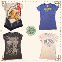 Y2K Euro Chic Diva Baby Tees & Slim Fit Tops Mix :..