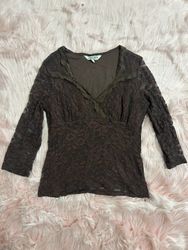 Y2K Trendy Mesh & Lace trim tops - [TS-0611]