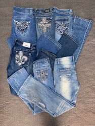 Y2k embroidery jeans pants