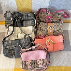 79 PCS Authentic Coach Vintage Bags Wholesale Bulk..