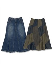 (FV-1839) Y2K Maxi Fairy Style Denim askirts