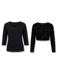 (FV-1849) Y2K Black Aesthetic Summer Tops