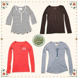 Y2K Euro Girl Henley Tops: 10pcs (HT1)