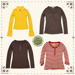 Y2K Euro Chick Slim Fit Henley Tops: 10pcs (HT2)