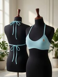 Up Cycled Polo Ralph Kennedy Bralette Bikini Top.
