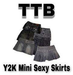 Y2K Denim Mini Skirts