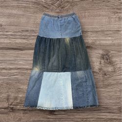 Jupe longue en denim recyclé FS-104