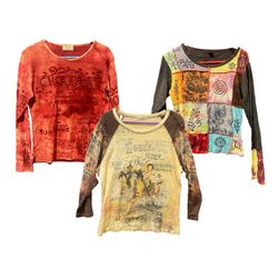 Retro Y2K Aesthetic Graphic Top Bundle (Y6)