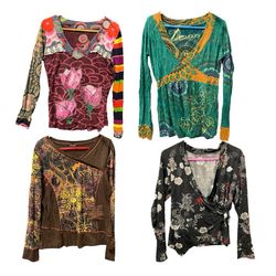 Y2k V neck long sleeve top (Y3)