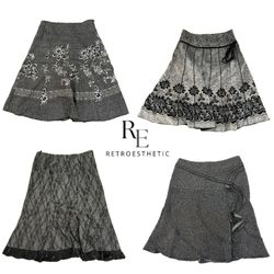 Y2K Gouchi Vibe Corduroy Midi Skirts RE-3439