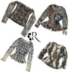 Y2K Animal Print Full Sleeve Tops RW-2173