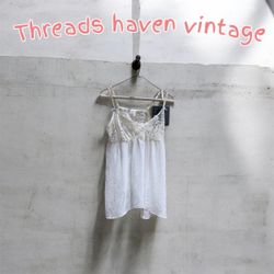 TH# 197 Vintage Y2K Mesh Embroidery Dres..