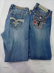 CR9523 Vintage Rock Revival Flare & Straight Jeans