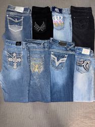 Y2k Emroidery jeans pants