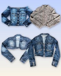 Denim cropped jacket 10 pieces
