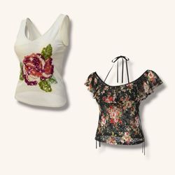 Y2k half sleeve &tank tops trend women fashion col..