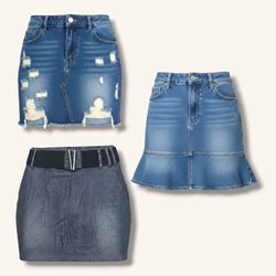 Denim skirts
