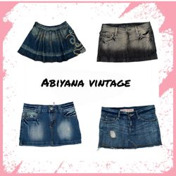 Denim Mini Skirts