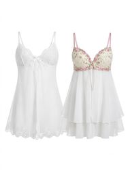 (FV-1861) White Sheer Lingerie & Corset Bundle Y2K..