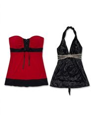 (FV-1863) Red & Black Floral Tops Bundle Vintage Y..