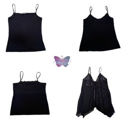 Women’s Black Cami Tops | Spaghetti Strap | Basic ..