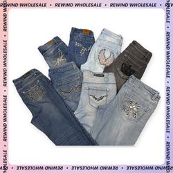 Y2K Bootcut and Flared Embroidered Jeans | RW-07